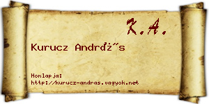 Kurucz András névjegykártya